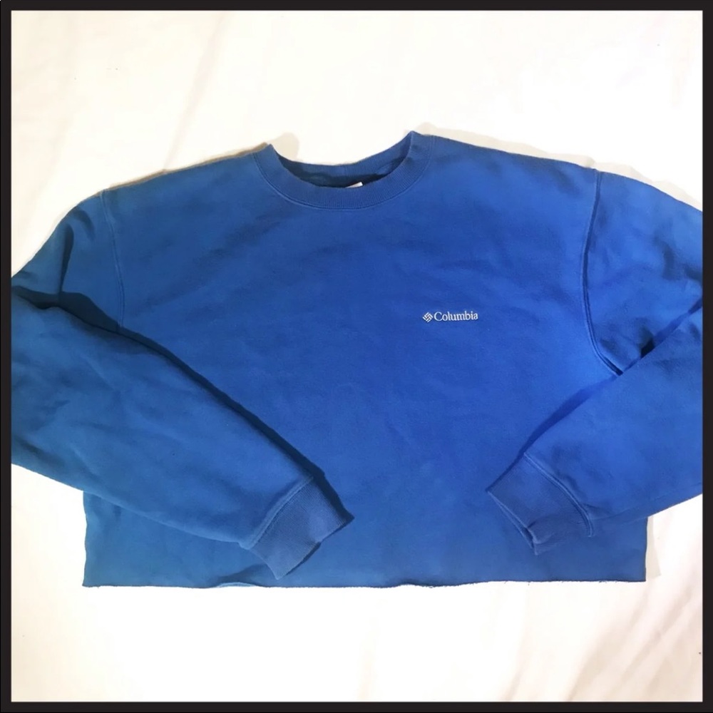 columbia cropped sweater crewneck